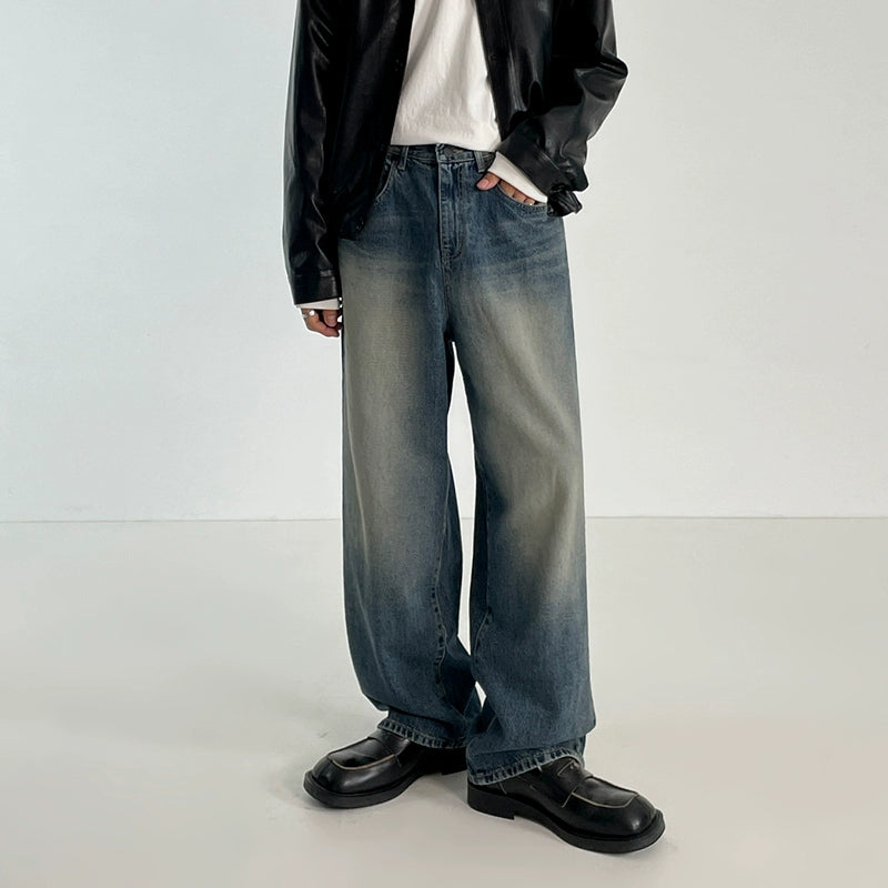 KC NO. 389 WASHED WIDE JEANS |MB
