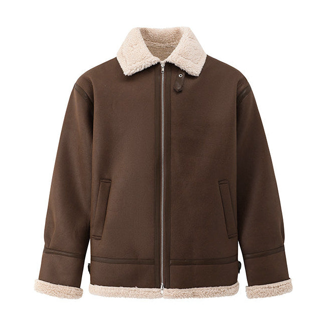 S8 No. 165 Oversized Suede Fleece Jacket