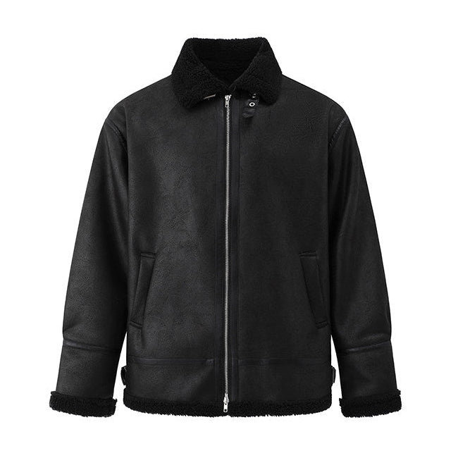 S8 No. 165 Oversized Suede Fleece Jacket