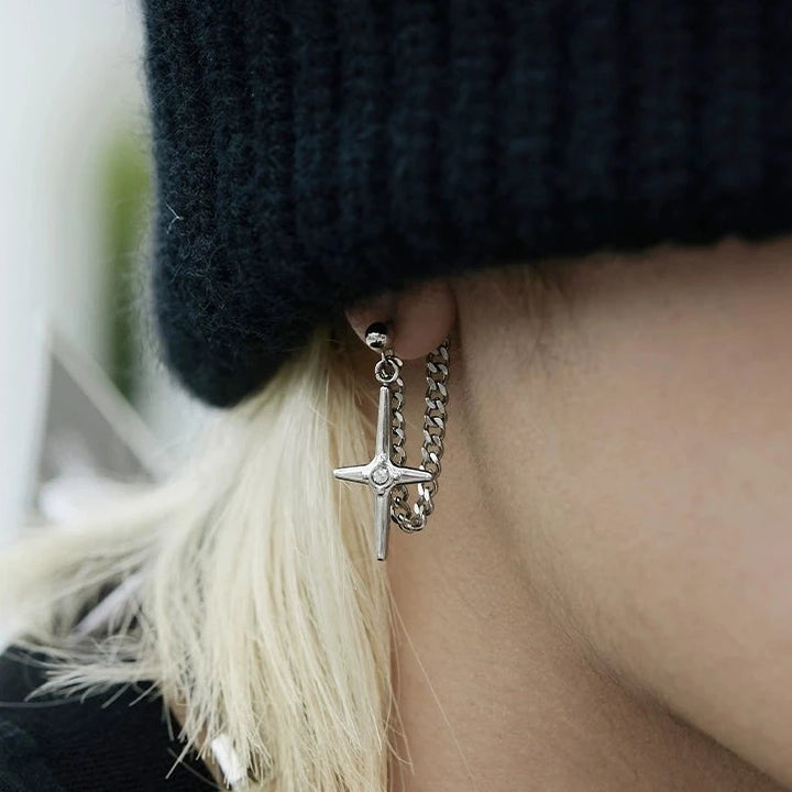 S8 No. 282 Chain Pendant Earrings Pair
