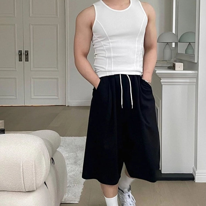 S8 No. 640 Wide-Leg Drop-Crotch Sweat Shorts