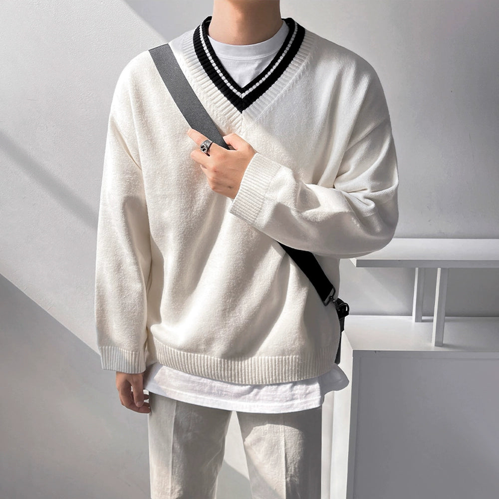 KC NO. 364 V-NECK KNIT SWEATER |MO