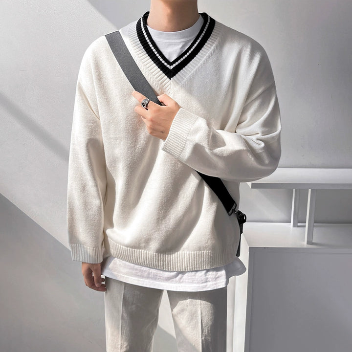 KC NO. 364 V-NECK KNIT SWEATER |MO