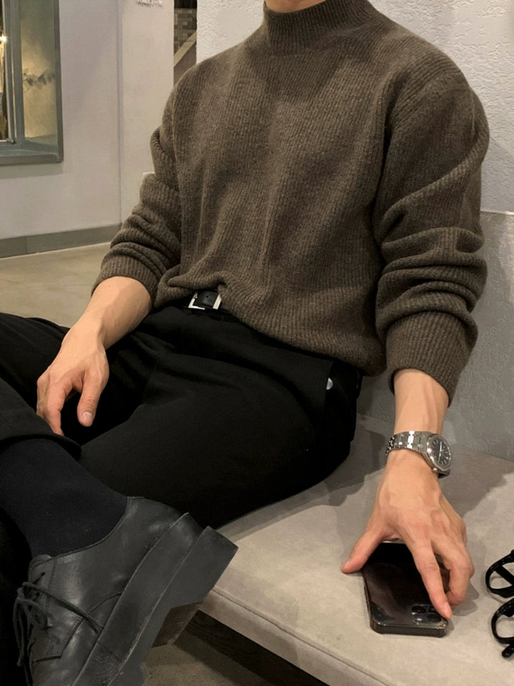 KC No. 422 Semi-Turtleneck Knit Sweater