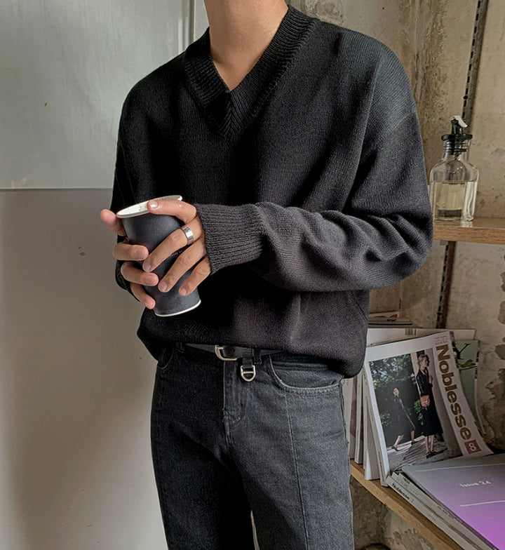 S8 No. 453 Loose V-neck Sweater