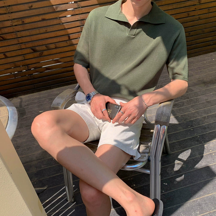 S8 No. 311 Lapel Short-Sleeved T-Shirt