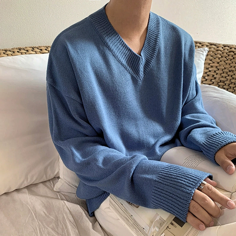 S8 No. 453 Loose V-neck Sweater