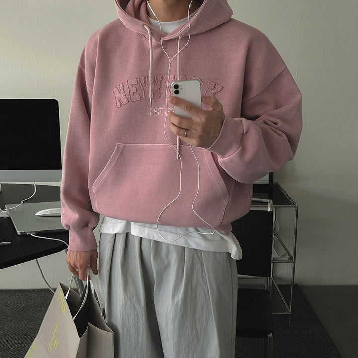 S8 No. 186 Oversized Embroidered Pullover Hoodie