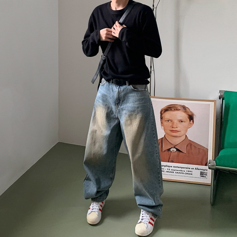 S8 No. 180 Vintage Washed Wide Leg Jeans