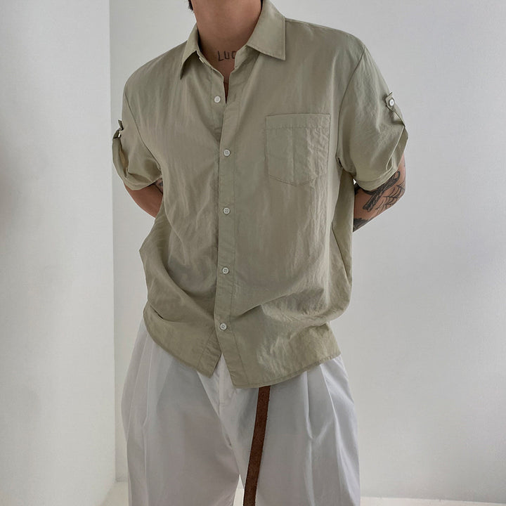 S8 No. 712 Relaxed Button-Up Short-Sleeve Shirt