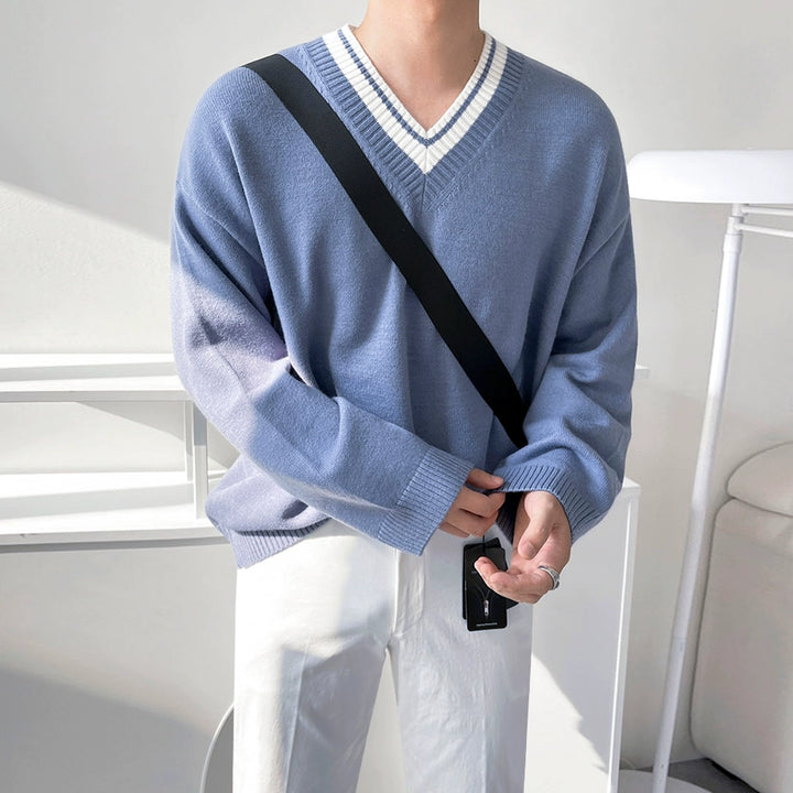KC NO. 364 V-NECK KNIT SWEATER |MO