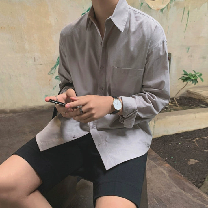 KC NO. 362 LONG-SLEEVED LINEN SHIRT |MT