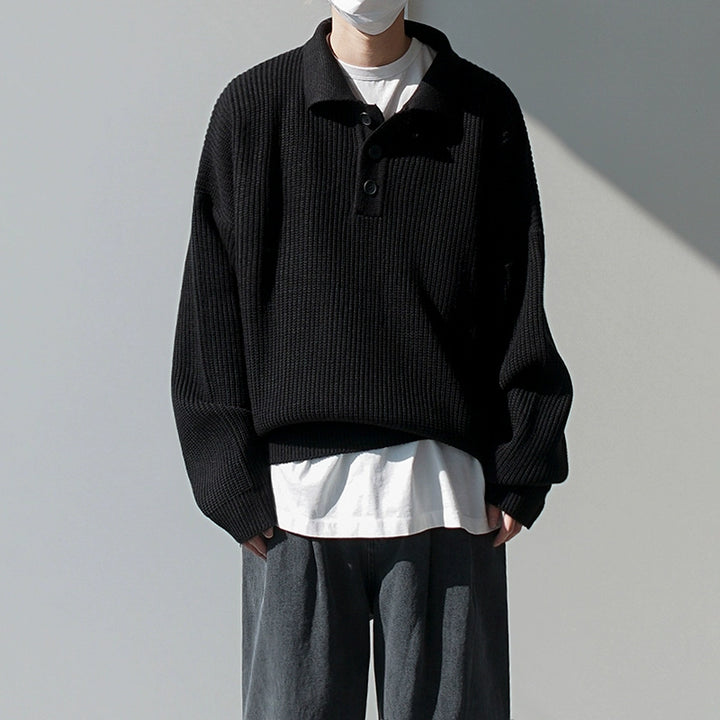 S8 No. 495 Loose Knit Polo Sweater