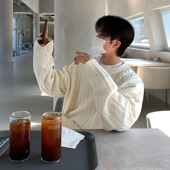 S8 No. 191 Oversized Cable Knit Pullover