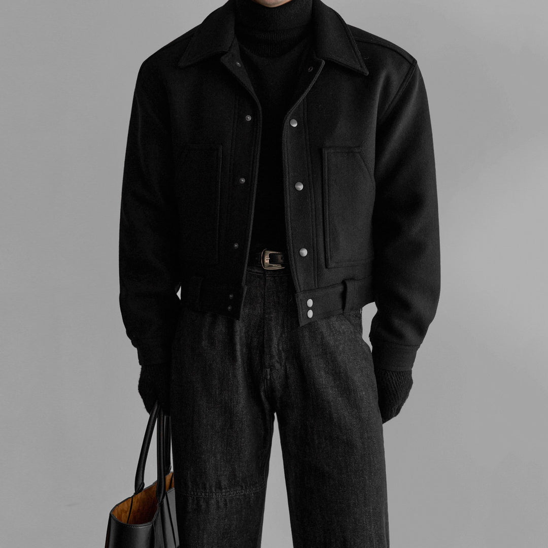 S8 No. 189 Vintage Retro Button-Up Wool Jacket