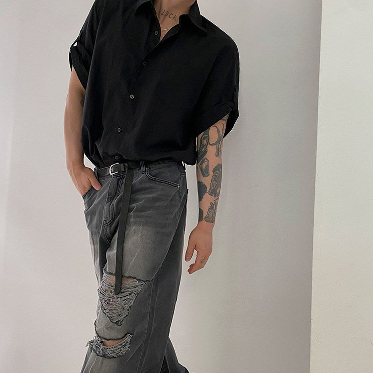 S8 No. 712 Relaxed Button-Up Short-Sleeve Shirt