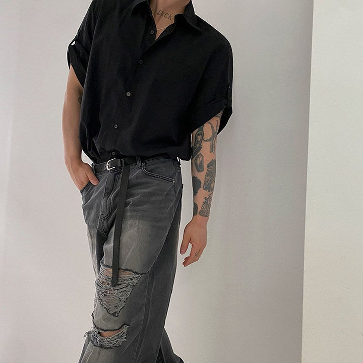 S8 No. 712 Relaxed Button-Up Short-Sleeve Shirt