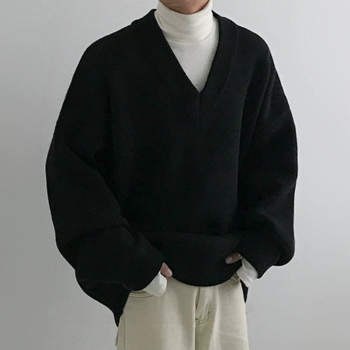 S8 No. 479 Black V-Neck Sweater