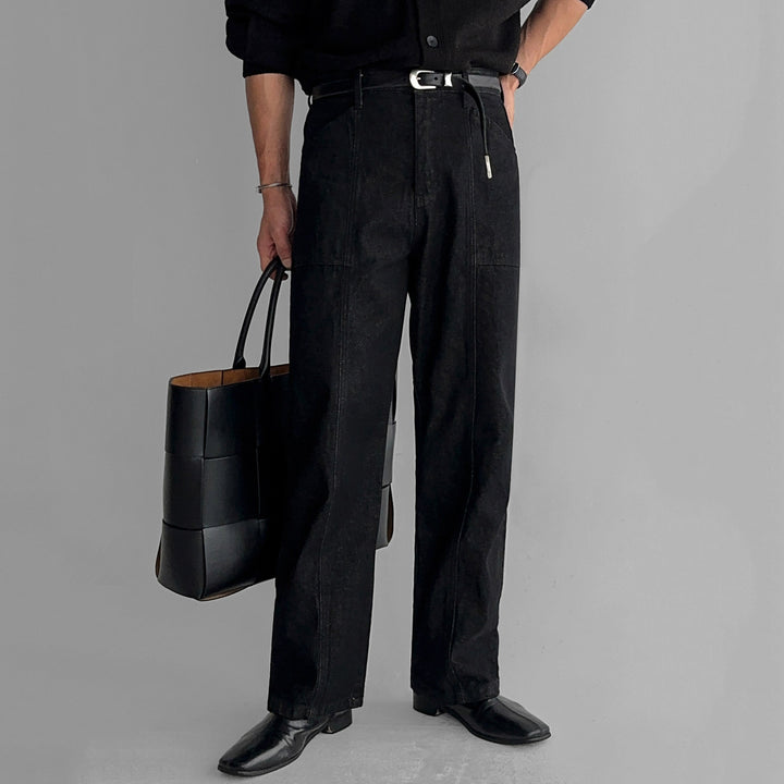 S8 No. 183 Straight Fit Washed Denim Pants