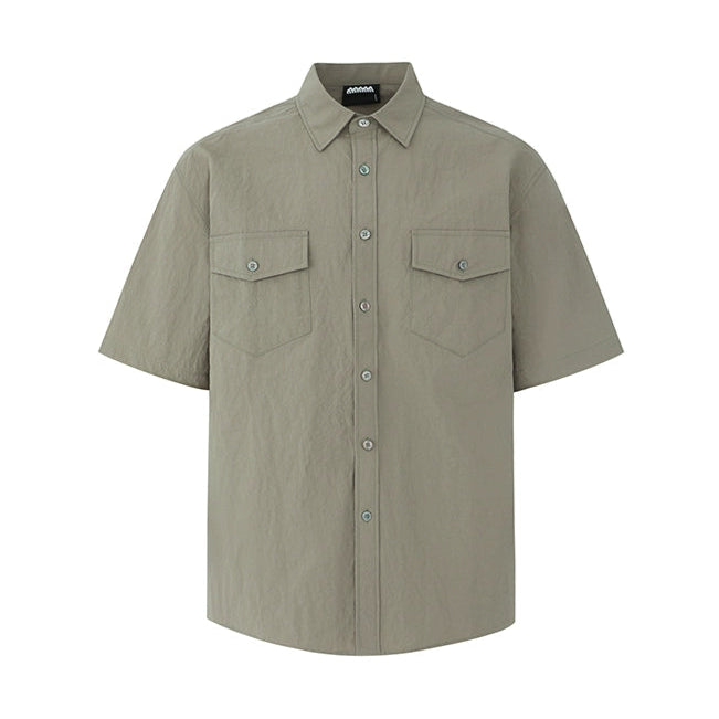S8 No. 663 Military-Style Roll-Sleeve Shirt