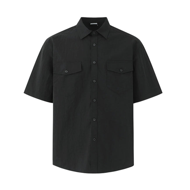 S8 No. 663 Military-Style Roll-Sleeve Shirt