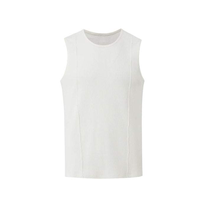 S8 No. 670 White Ribbed Tank Top