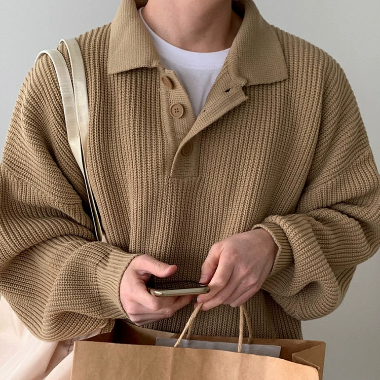 S8 No. 436 Quarter Button Knit Sweater