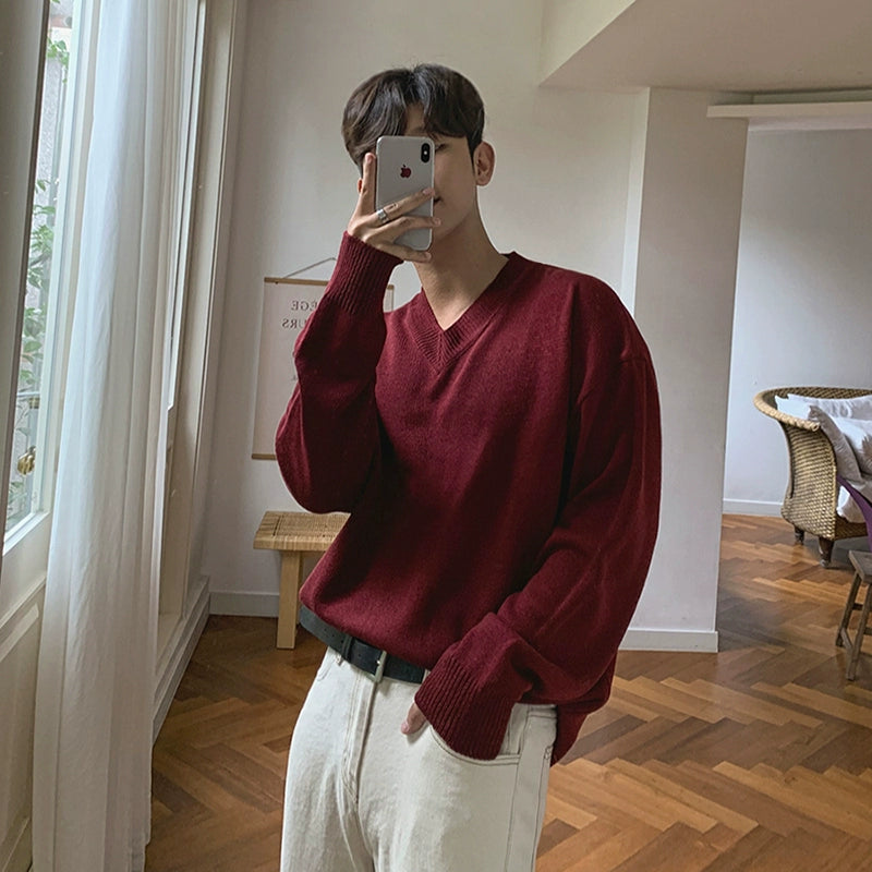 S8 No. 453 Loose V-neck Sweater