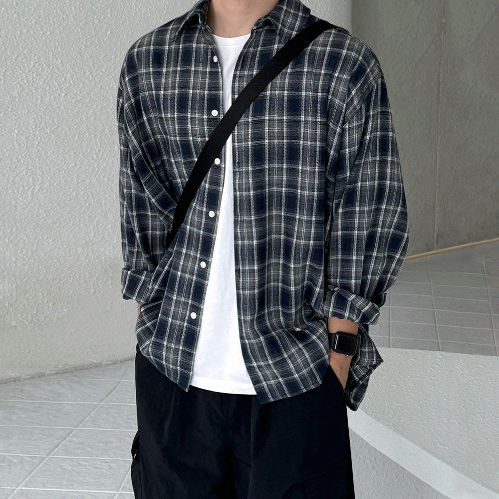 S8 No. 708 Retro Plaid Button-Up Shirt