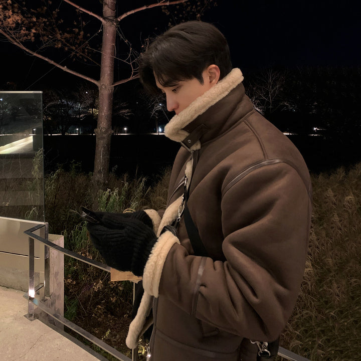 S8 No. 165 Oversized Suede Fleece Jacket