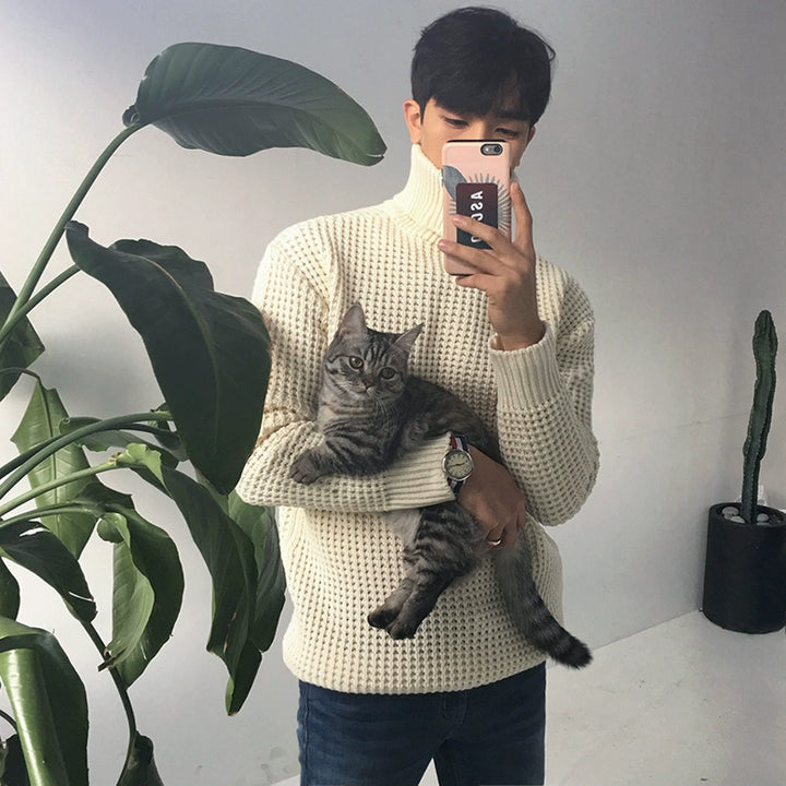 S8 No. 499 Pleated Knit Turtleneck