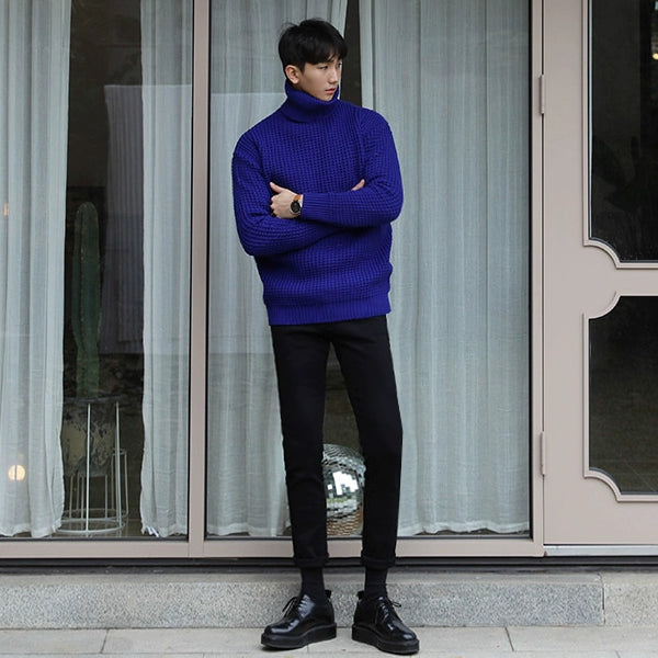 S8 No. 499 Pleated Knit Turtleneck