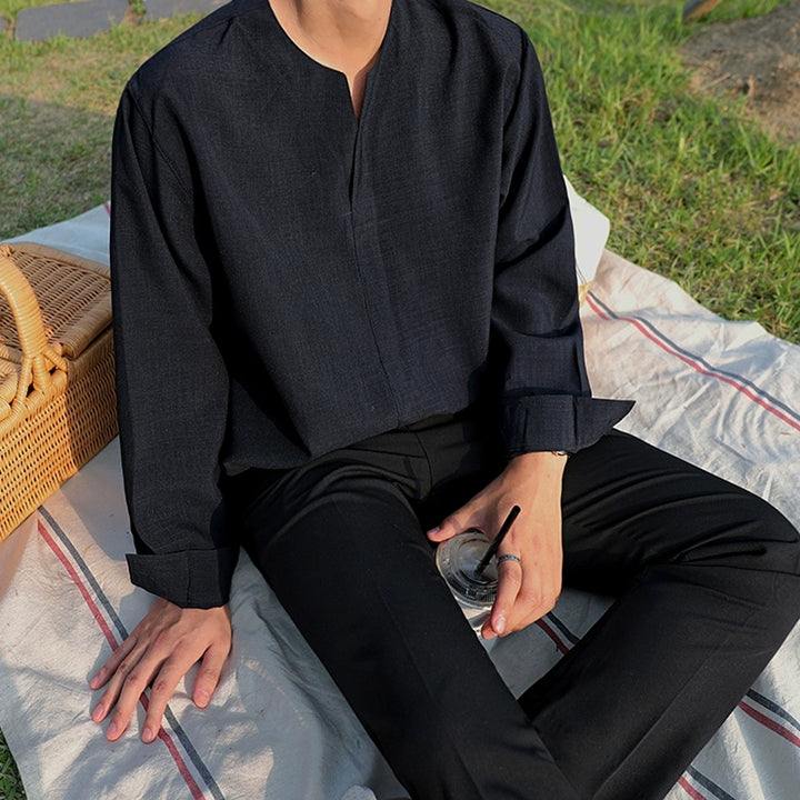 S8 No. 277 Loose Long-Sleeved Linen Shirt