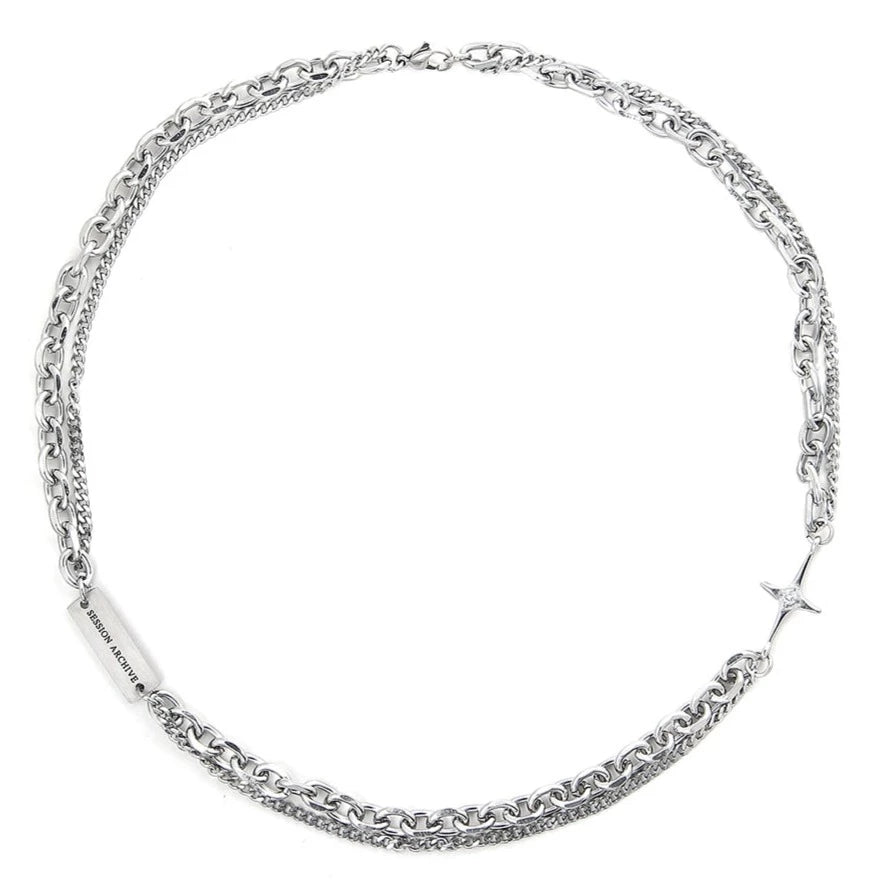 S8 No. 264 Double Layer Chain Necklace w/Pendant