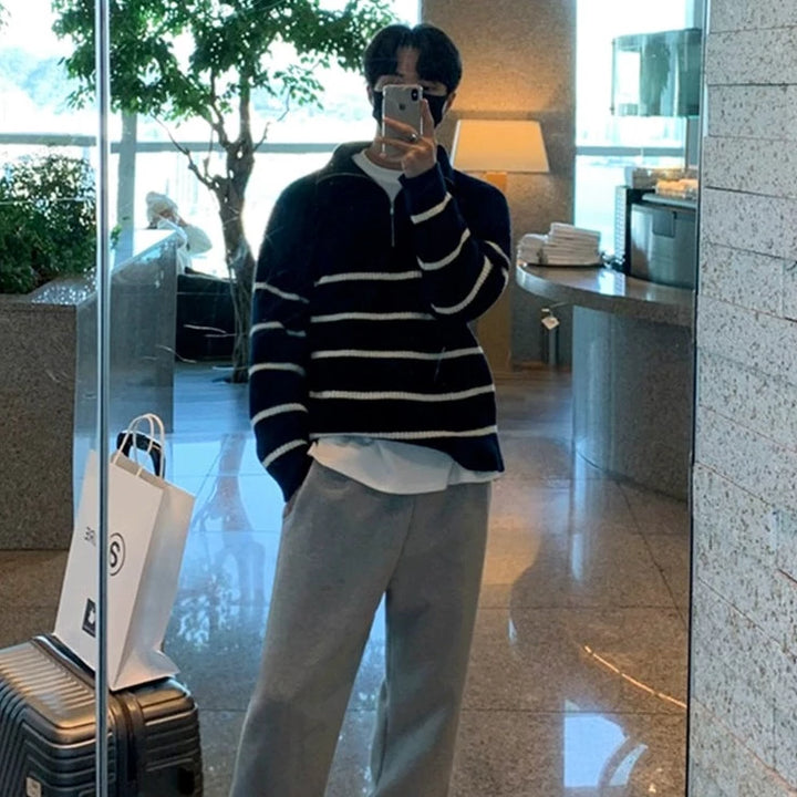 S8 No. 207 Lapel Knit Sweater