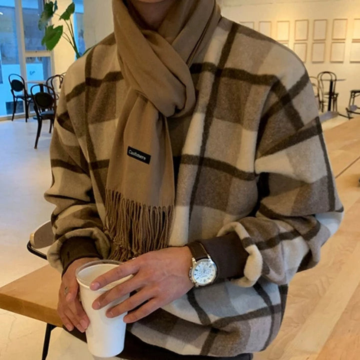 S8 No. 304 Plush Plaid Winter Sweater