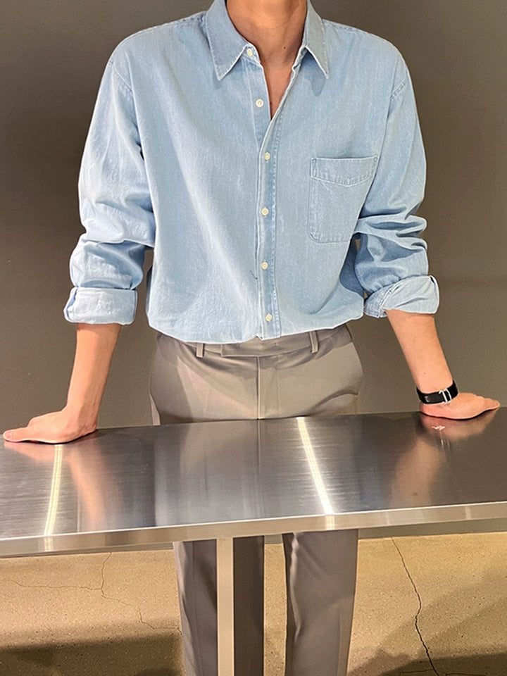 S8 No. 347 Denim Long-Sleeved Shirt
