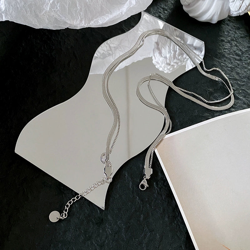 S8 No. 285 Double Layer Snake Chain Necklace