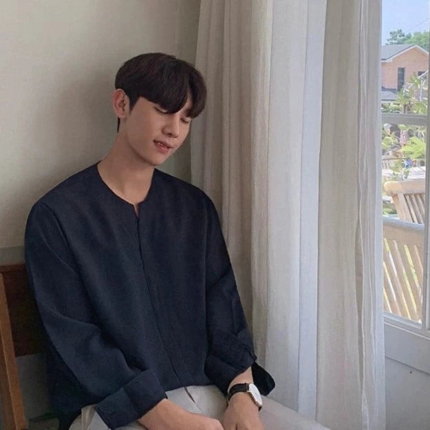 S8 No. 277 Loose Long-Sleeved Linen Shirt