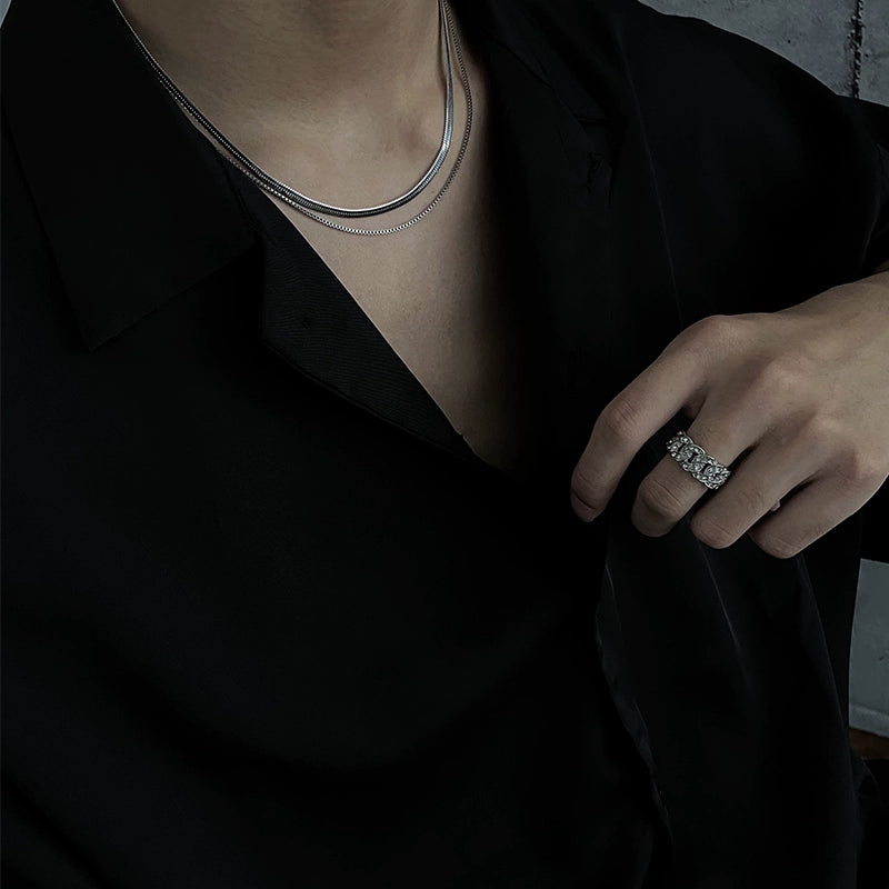 S8 No. 285 Double Layer Snake Chain Necklace