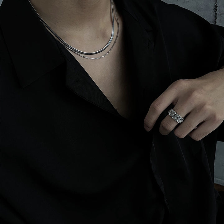 S8 No. 285 Double Layer Snake Chain Necklace