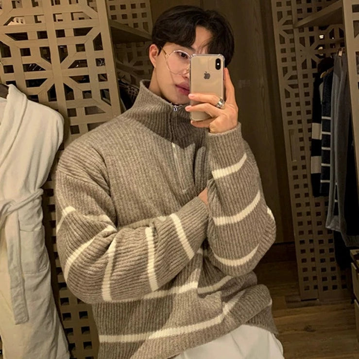 S8 No. 207 Lapel Knit Sweater