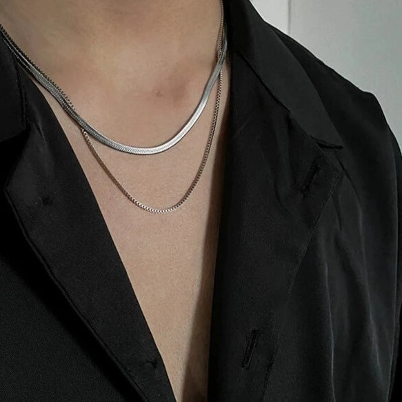 S8 No. 285 Double Layer Snake Chain Necklace
