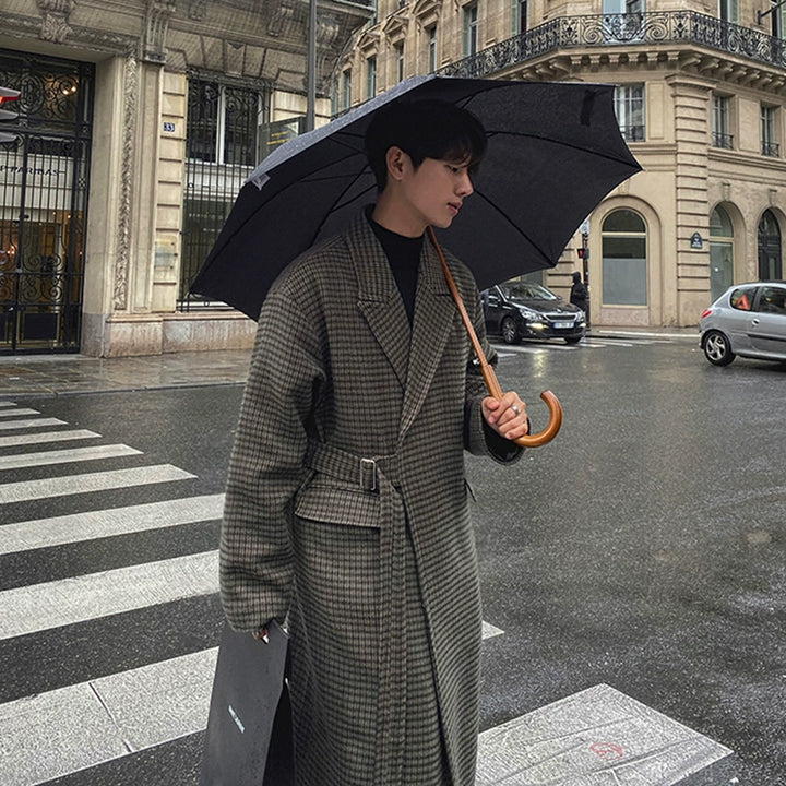 S8 No. 309 Plaid Woolen Coat