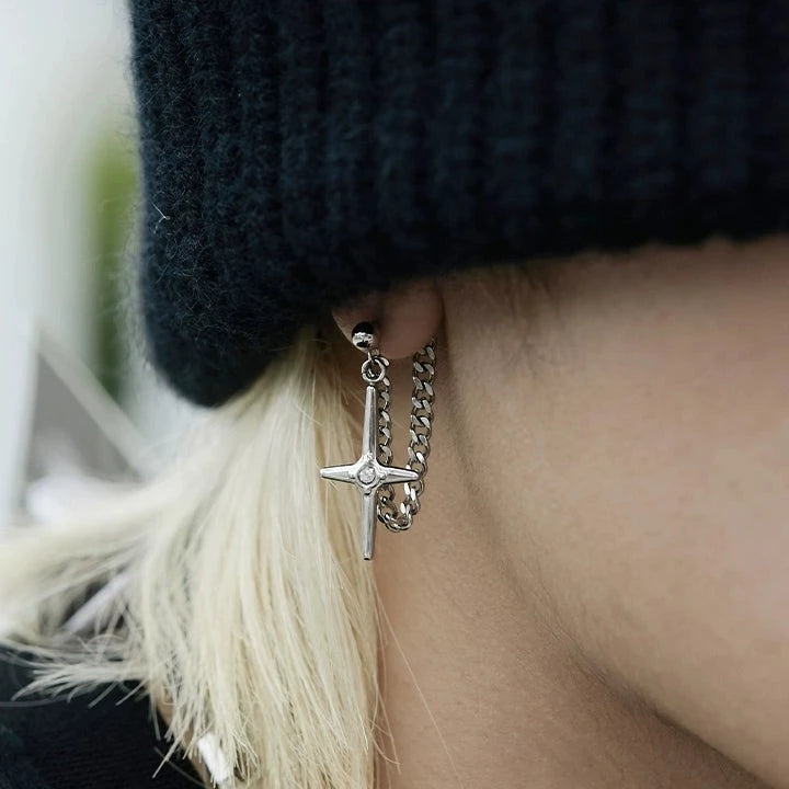 S8 No. 282 Chain Pendant Earrings Pair