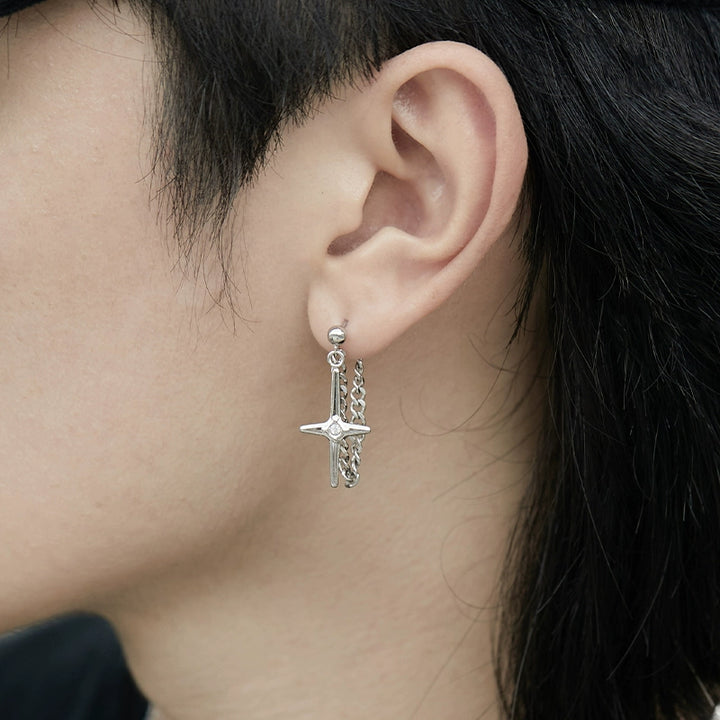 S8 No. 282 Chain Pendant Earrings Pair