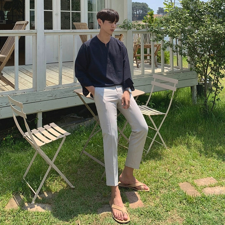 S8 No. 277 Loose Long-Sleeved Linen Shirt