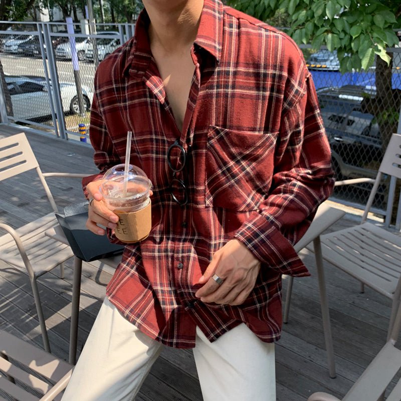 KC No. 154 PLAID SHIRT |MT - KŌSEI COLLECTIVE コーセイコレクティブ|Korean Fashion|Japanese Fashion|Asian Fashion| Asian Jewelry